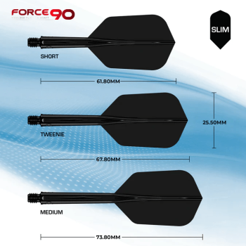 Mission Force 90 - New Moulded Flight & Shaft System - slim - black