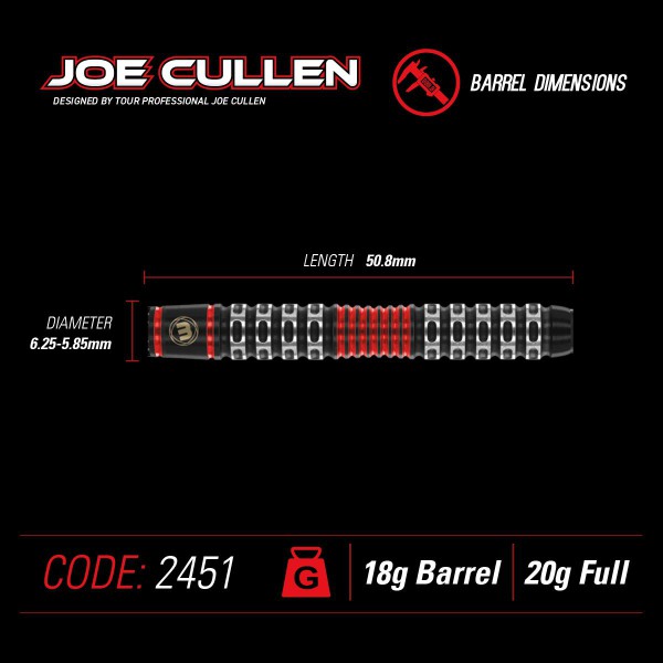 Winmau Joe Cullen S.E. 18 gram Barrel / 20 gram full 90% Tungsten