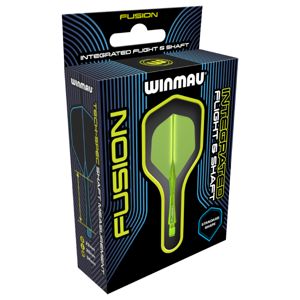 Winmau Fusion Integrated Flight & Shaft - neongelb