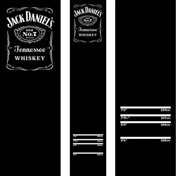 Jack Daniels - Jack Daniels Carpet Darts Mat - Non Slip Back - Black With JD Logo