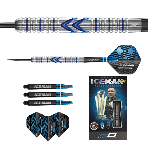 Gerwyn Price Iceman Midnight Edition : 23gr 90% Tungsten alloy