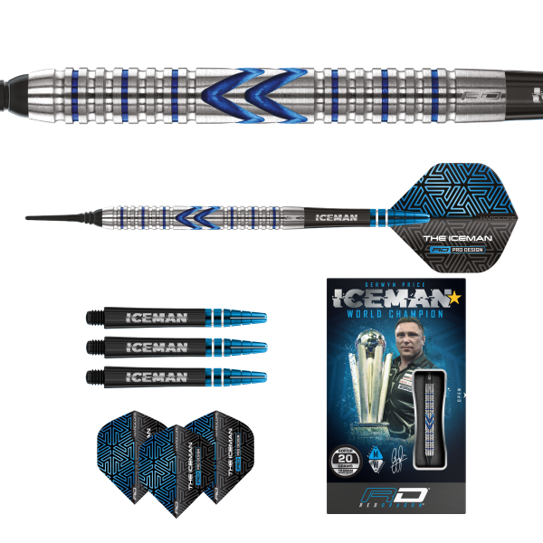 Gerwyn Price Iceman Midnight Edition : 18gr Barrel - Pfeil 20gr - 90% Tungsten alloy