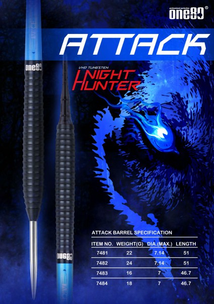 One80 Nighthunter "ATTACK" Steeltip