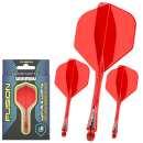 Winmau Fusion Integrated Flight & Shaft - rot